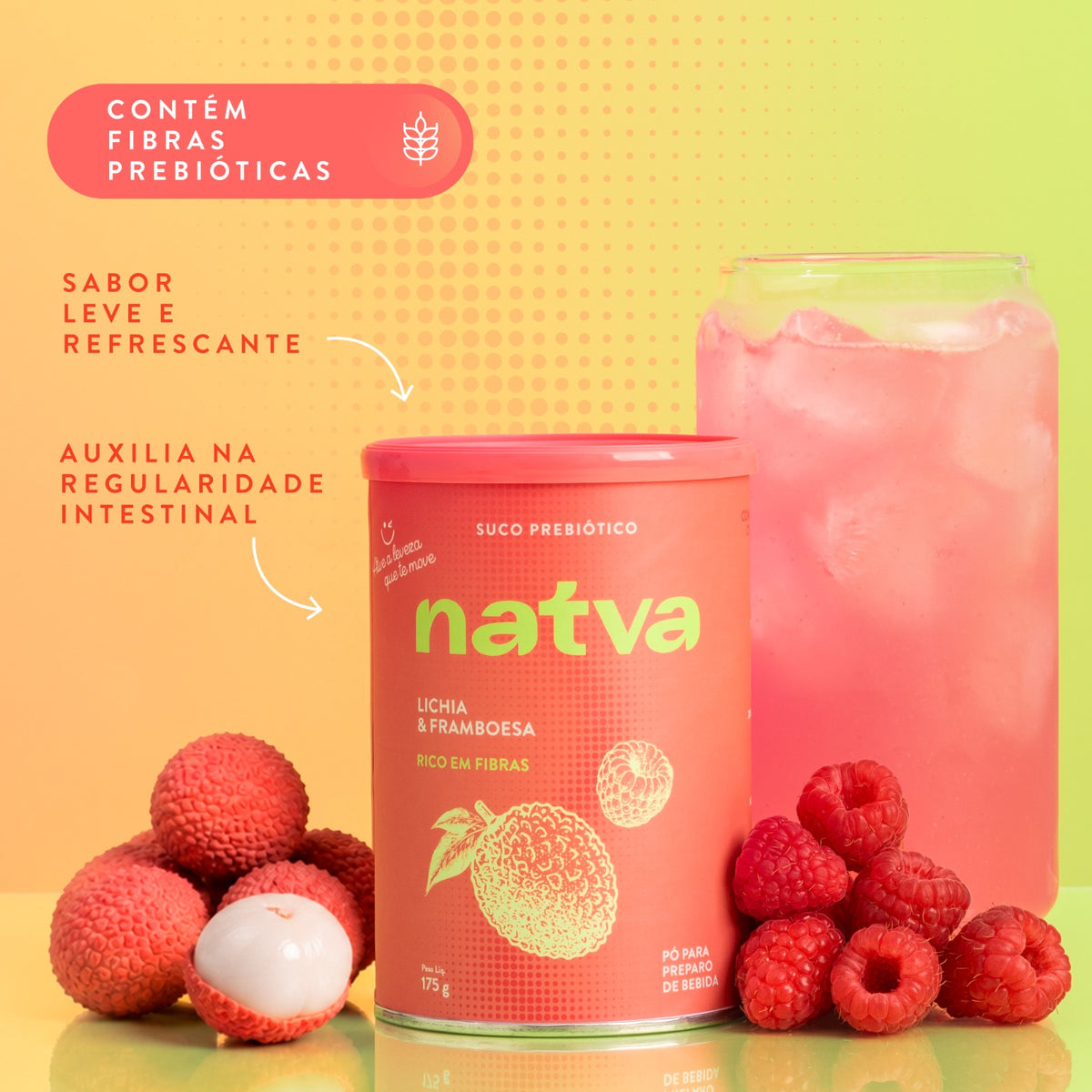 Suco Prebiótico - Lichia e Framboesa