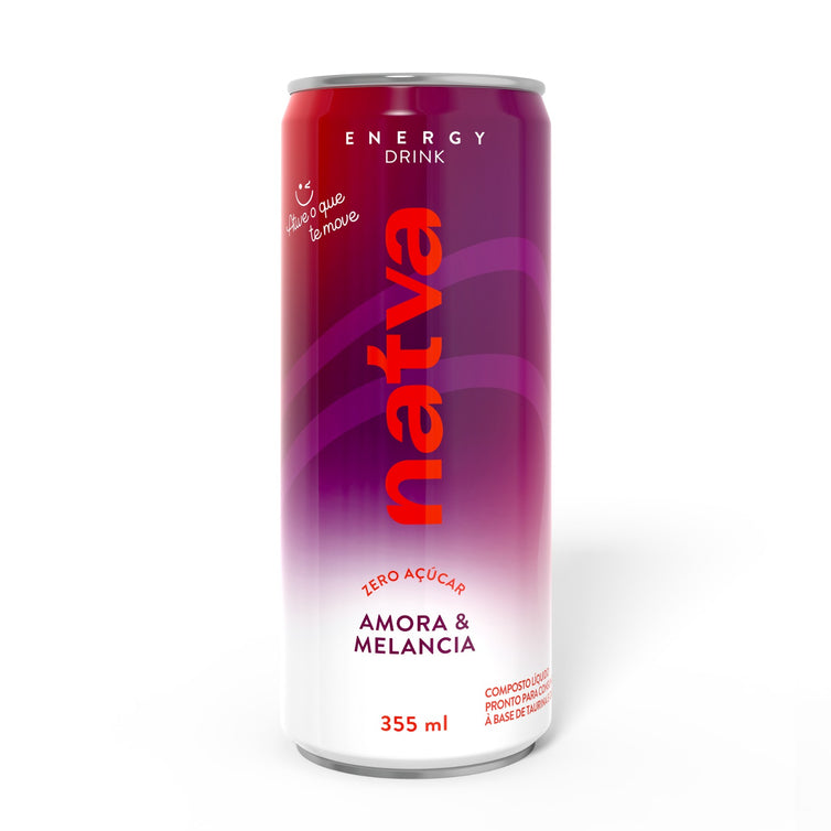 Energy Drink sabor Amora e Melancia com 6 unidades